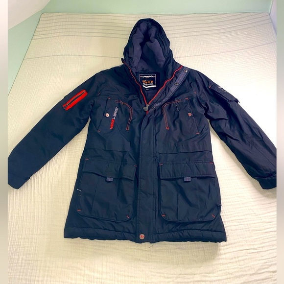 Boys Hawke and Co Winter 3 in 1 System Sport Jacket Coat Black Size 10/12 - Picture 1 of 16